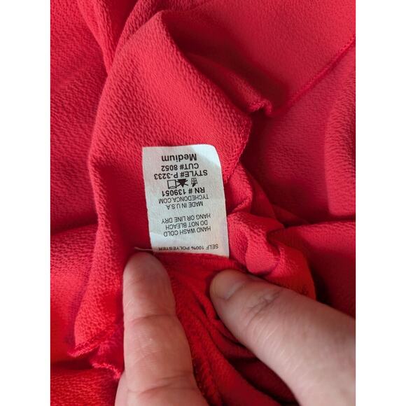 Stylish Red Women's Jean Shorts - Picture 4 of 4